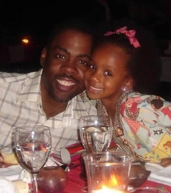 Lola Simone Rock with her father Chris Rock